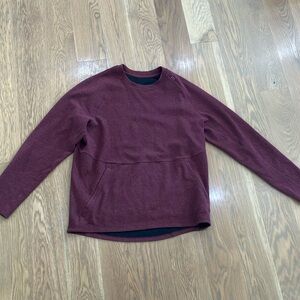 Men’s Lululemon At Ease Crew in Maroon